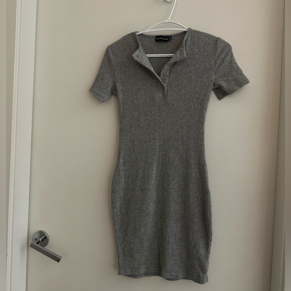pretty little thing- grey mini dress
